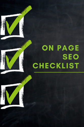 On Page Seo Checklist